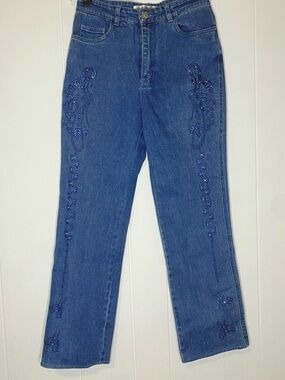 Blue Embroidered Women’s Jeans